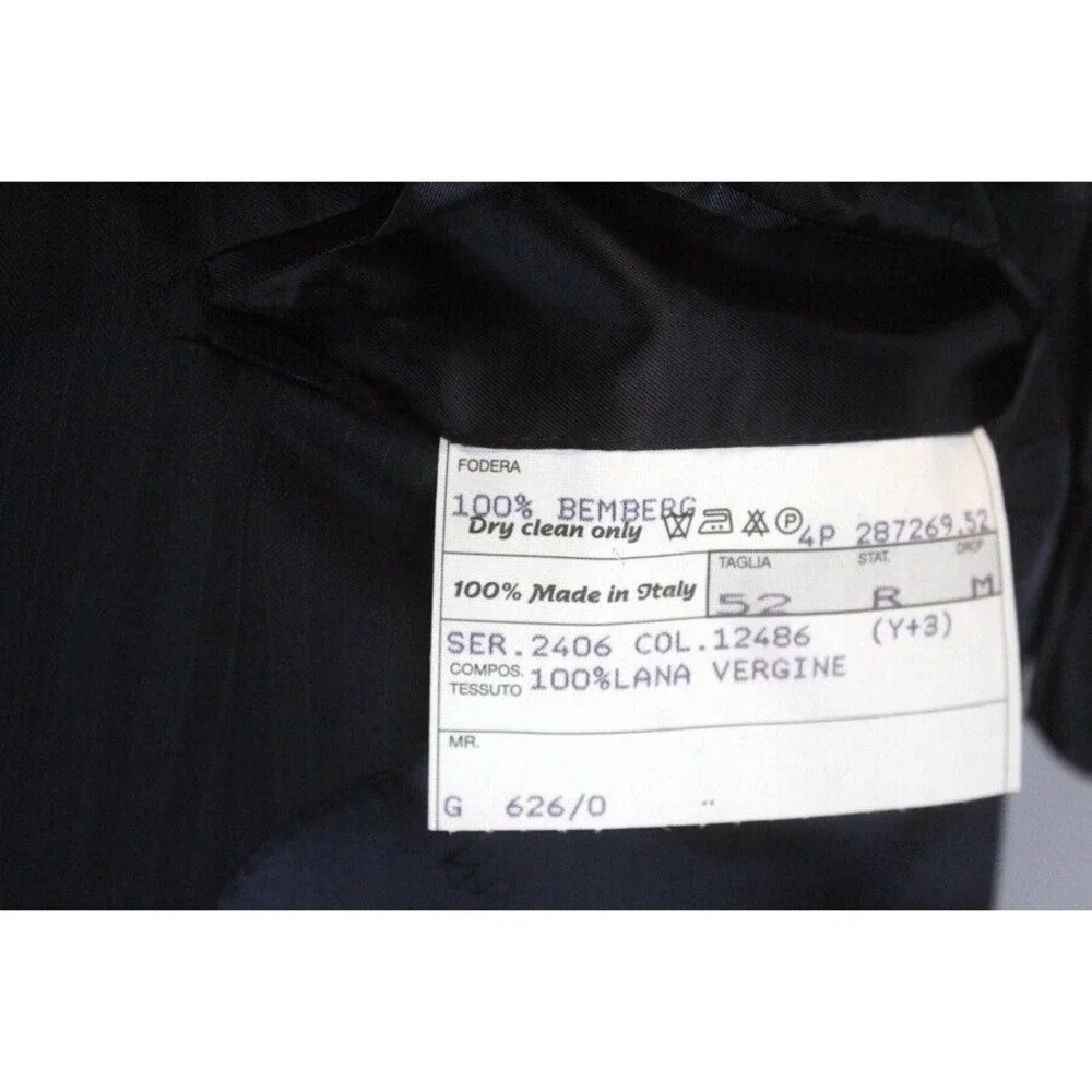 black stripe Ravazzolo peak‎ lapel blazer jacket sport suit coat italy 52 42 R